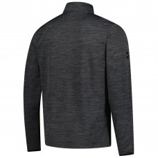 Calgary Flames Fanatics Heather Charcoal Authentic Pro Lightweight Quarter-Zip Pullover