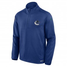 Vancouver Canucks Fanatics Blue Authentic Pro Rink Quarter-Zip Top
