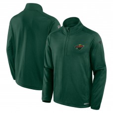 Кофта на короткой молнии Minnesota Wild Fanatics Green Authentic Pro Rink