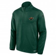 Кофта на короткой молнии Minnesota Wild Fanatics Green Authentic Pro Rink