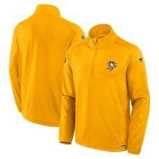 Кофта на короткой молнии Pittsburgh Penguins Fanatics Gold Authentic Pro Rink