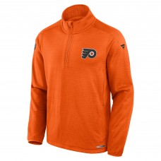 Кофта на короткой молнии Philadelphia Flyers Fanatics Orange Authentic Pro Rink