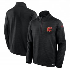 Calgary Flames Fanatics Black Authentic Pro Rink Quarter-Zip Top