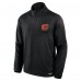 Calgary Flames Fanatics Black Authentic Pro Rink Quarter-Zip Top