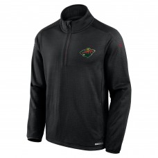 Кофта на короткой молнии Minnesota Wild Fanatics Black Authentic Pro Rink