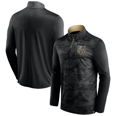 Vegas Golden Knights Fanatics Black Shade Lightweight Quarter-Zip Pullover