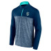 Seattle Kraken Fanatics Deep Sea Blue Iconic Defender Quarter-Zip Jacket