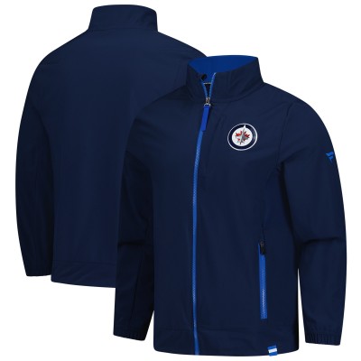 Кофта на молнии Winnipeg Jets Fanatics Navy Authentic Pro Rink Coaches
