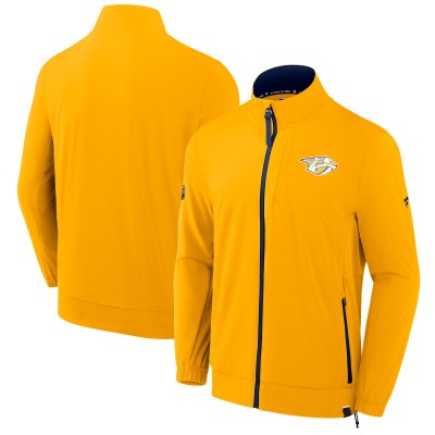 Nashville Predators Fanatics Gold Authentic Pro Rink Coaches Full-Zip Jacket
