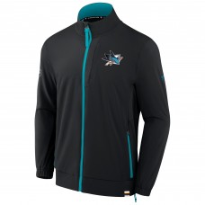 San Jose Sharks Fanatics Black Authentic Pro Rink Coaches Full-Zip Jacket San Jose Sharks Fanatics Black Authentic Pro Rink Coaches Full-Zip Jacket