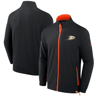 Кофта на молнии Anaheim Ducks Fanatics Black Authentic Pro Rink Coaches