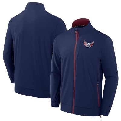 Кофта на молнии Washington Capitals Fanatics Navy Authentic Pro Rink Coaches