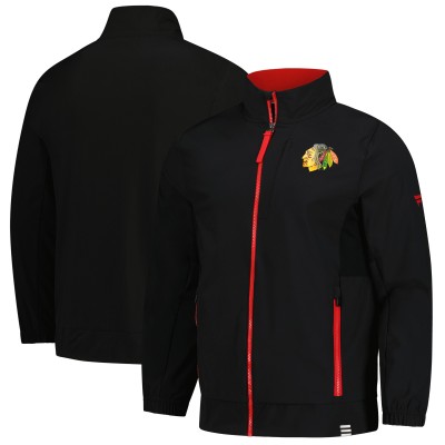 Кофта на молнии Chicago Blackhawks Fanatics Black Authentic Pro Rink Coaches