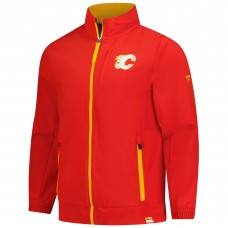 Calgary Flames Fanatics Red Authentic Pro Full-Zip Coaches Jacket