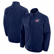 Columbus Blue Jackets Fanatics Navy Authentic Pro Rink Coaches Full-Zip Jacket