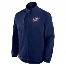 Columbus Blue Jackets Fanatics Navy Authentic Pro Rink Coaches Full-Zip Jacket