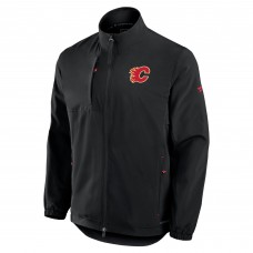 Calgary Flames Fanatics Black Authentic Pro Rink Coaches Full-Zip Jacket
