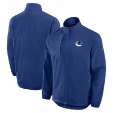 Vancouver Canucks Fanatics Blue Authentic Pro Rink Coaches Full-Zip Jacket