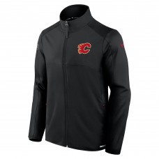 Calgary Flames Fanatics Black Authentic Pro Rink Fleece Full-Zip Jacket