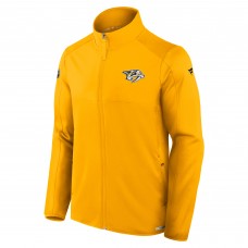 Nashville Predators Fanatics Gold Authentic Pro Rink Fleece Full-Zip Jacket