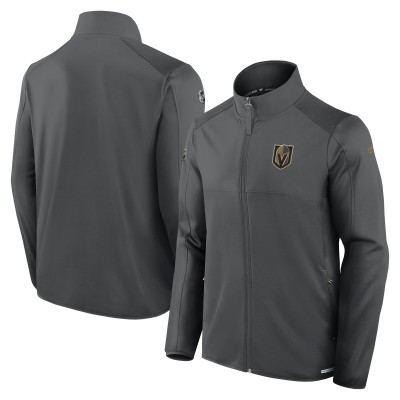 Кофта на молнии Vegas Golden Knights Fanatics Charcoal Authentic Pro Rink Fleece