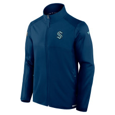 Seattle Kraken Fanatics Deep Sea Blue Authentic Pro Rink Fleece Full-Zip Jacket