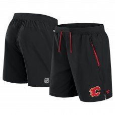 Calgary Flames Fanatics Black Authentic Pro Rink Performance Shorts