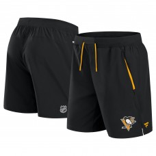 Шорты Pittsburgh Penguins Fanatics Black Authentic Pro Rink Performance Шорты Pittsburgh Penguins Fanatics Black Authentic Pro Rink Performance