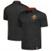 Calgary Flames Fanatics Black Jacquard Polo