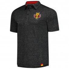 Calgary Flames Fanatics Black Jacquard Polo