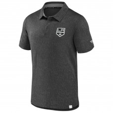 Los Angeles Kings Fanatics Black Authentic Pro Jacquard Polo