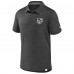 Los Angeles Kings Fanatics Black Authentic Pro Jacquard Polo