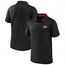 Поло Chicago Blackhawks Fanatics Black Jacquard