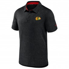 Поло Chicago Blackhawks Fanatics Black Jacquard