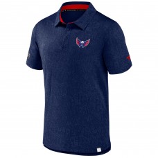 Washington Capitals Fanatics Navy Authentic Pro Jacquard Polo