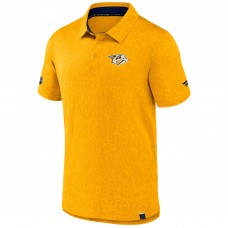 Nashville Predators Fanatics Gold Authentic Pro Jacquard Polo