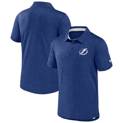 Поло Tampa Bay Lightning Fanatics Cobalt Authentic Pro Jacquard