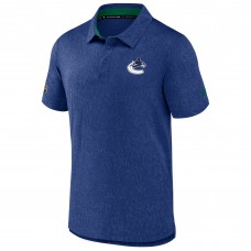 Vancouver Canucks Fanatics Blue Authentic Pro Jacquard Polo