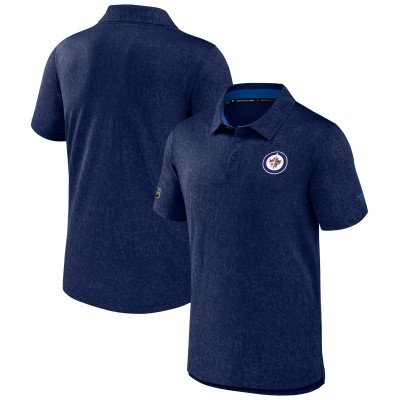 Поло Winnipeg Jets Fanatics Navy Authentic Pro Jacquard