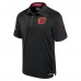 Calgary Flames Fanatics Black Authentic Pro Rink Raglan Polo