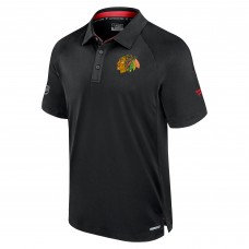 Поло Chicago Blackhawks Fanatics Black Authentic Pro Rink Raglan