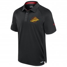 Vancouver Canucks Fanatics Black Authentic Pro Polo