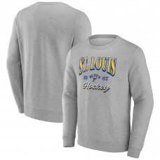 St. Louis Blues Fanatics Gray Nimbus Fleece Pullover Sweatshirt