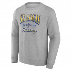 St. Louis Blues Fanatics Gray Nimbus Fleece Pullover Sweatshirt