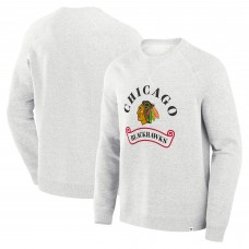 Кофта Chicago Blackhawks Fanatics Heather Gray Banner Fleece Raglan