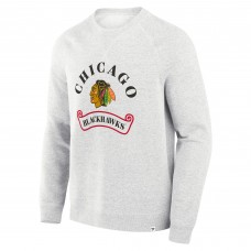 Кофта Chicago Blackhawks Fanatics Heather Gray Banner Fleece Raglan