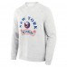 New York Islanders Fanatics Heather Gray Banner Fleece Raglan Pullover Sweatshirt