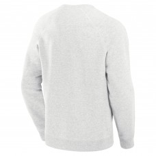 New York Islanders Fanatics Heather Gray Banner Fleece Raglan Pullover Sweatshirt