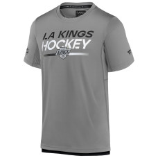 Los Angeles Kings Fanatics Gray Authentic Pro Alternate Logo Tech T-Shirt Los Angeles Kings Fanatics Gray Authentic Pro Alternate Logo Tech T-Shirt