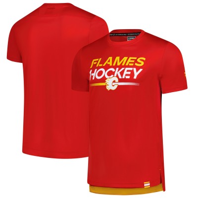 Calgary Flames Fanatics Red Authentic Pro Tech T-Shirt